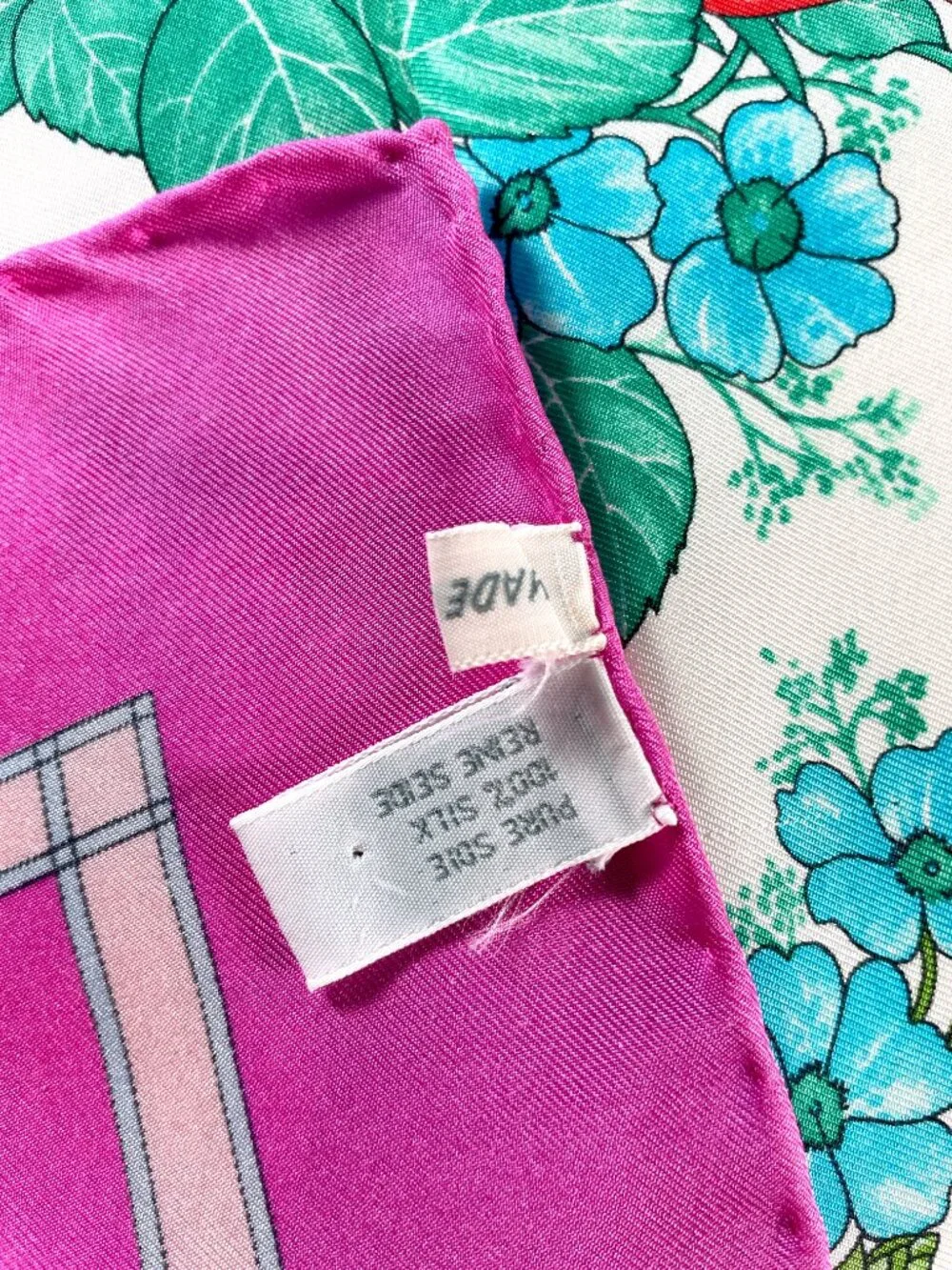 Vintage Christian Dior Floral Silk Scarf | Made in Italy